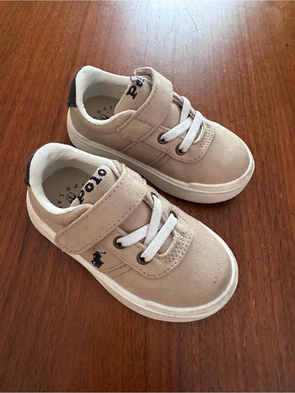 Polo by Ralph Lauren Kids Canvas Sneakers - Beige size 5